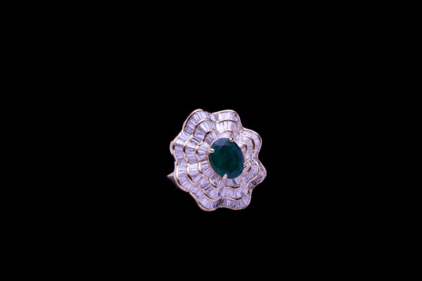 Aqua Bloom Petal Ring